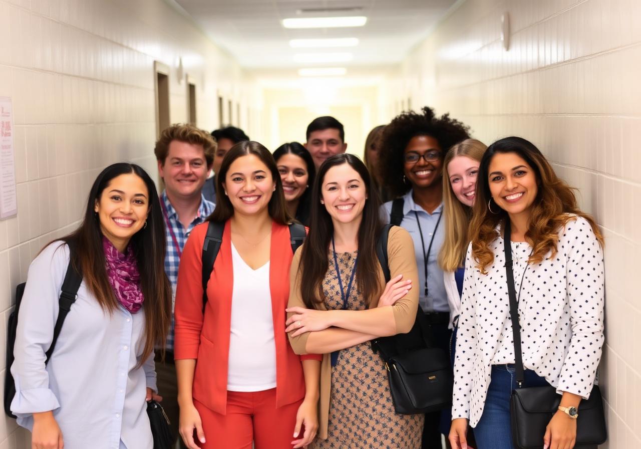 The SENabling Education team in a school corridor